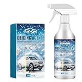 UIUSEA De - Icer for Car Windshield Defroster, Snow Melting Defrost Liquid for Car Window Cleaner, Instantly Melts Ice & Winter Frost for Car Windshields, Windows, Mirrors, Key Locks, & Latches (2)