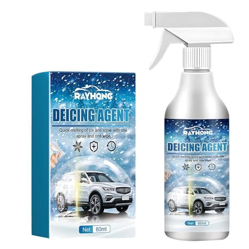 UIUSEA De - Icer for Car Windshield Defroster, Snow Melting Defrost Liquid for Car Window Cleaner, Instantly Melts Ice & Winter Frost for Car Windshields, Windows, Mirrors, Key Locks, & Latches (1)