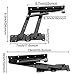 ZEONHEI 1 Pair 50kg/100lbs Folding Lift up Top Table, 150N Gas Hydraulic Hinge Hardware, Lifting Frame Desk Mechanism Spring Hinge Bracket with 30 Screws, Tea Coffee Table Furniture Accessories