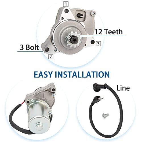Starter For 125Cc 110Cc 50Cc 70 Cc 90Cc 100Cc Taotao Atv 3 Bolt Starter Motor Chinese 4 Stroke Quad Wheelers Atv Starter With Line Fits Go Karts Dirt Bike Pit Bike Dune Buggy Sandrail, By Zmcyng #TOP4