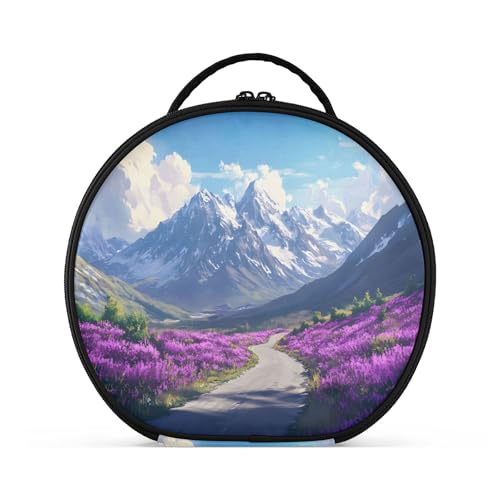 Takiito Beautiful Mountains Travel Makeup Case Portable Makeup Box Artist Cosmetic Case Organizer With Adjustable Dividers