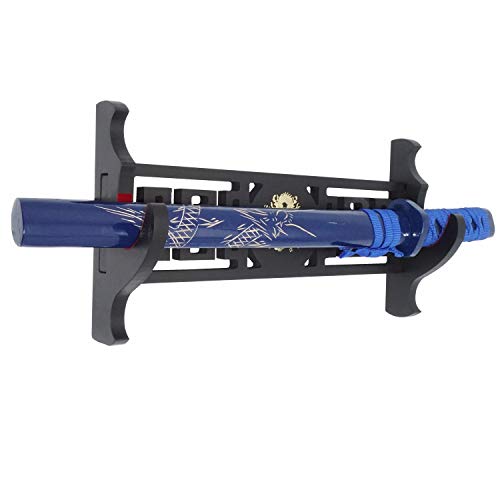 Eforlife Dragon Sword Holder Wall Mount Velvet Padded Katana Stand Samurai Sword Holder Display Rack (1-Tier)