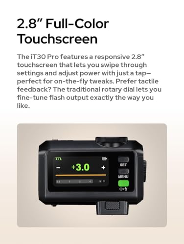 Flash Godox iT30Pro S Mini Flash de Cámara, iT30 Pro S para Sony, TTL HSS 1/8000s, Compatible con Cámaras Sony a7IV, a7CII, ZV-E10 II, ZV1, a6700, A9 III, a7RV, a7S III, a7III, a6400, a6600(Negro) - imagen 3