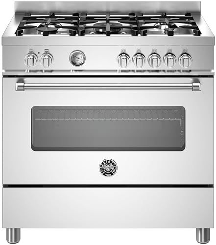 Image of Bertazzoni Master Series MAS95C1EXC 90cm Dual Fuel Range Cooker - Stainless Steel - A Rated