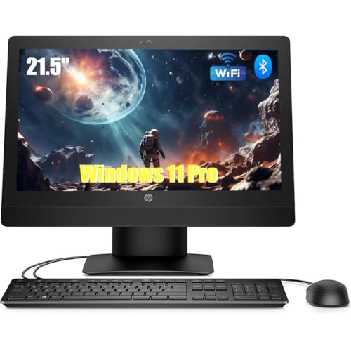 HP ProOne 600 G3 Tout-en-Un Ordinateur de Bureau, avec écran 21,5 Pouces, processeur Intel Core i5-6500, 8 Go de RAM, SSD 256 Go, Clavier américain, Windows 11 Pro (reconditionné)