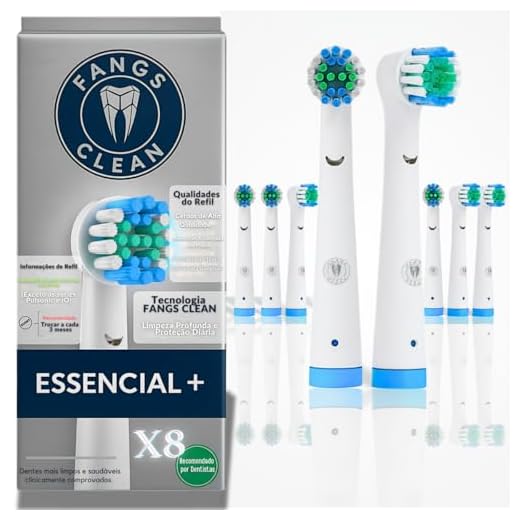 Kit com 8 Cabeças de Reposição para Escova Elétrica – Compatível com Oral-B | Uso Diário escova de substituição sensível para cuidados com as gengivas