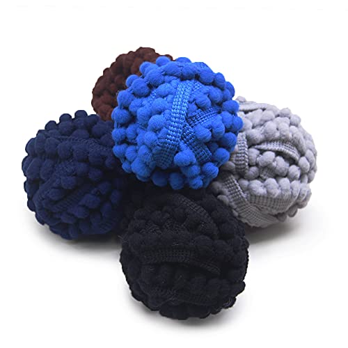 Semini 40 Yards Mix Color Mini Pom Pom Trim Ball Fringe Ribbon Tassel Diy Sewing Accessory Lace For Home Party Decoration #TOP7