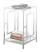 Convenience Concepts Town Square End Contemporary Modern Living Room Storage Shelf, Accent Side Table, Bedroom Nightstand, 15.75