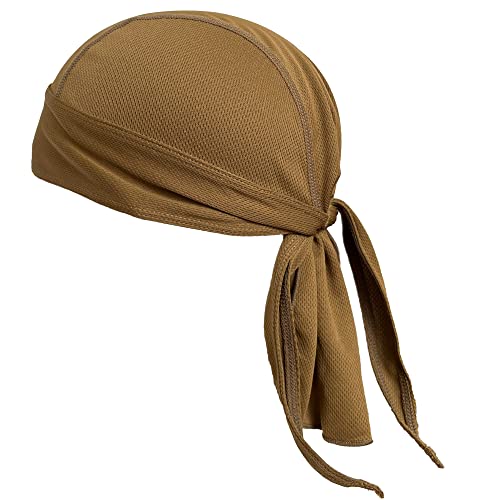 VIAUMBR Pañuelo Pirata Bandana Gorra Durag para Bicicleta Casco Moto Bajo Casco Tela Verano, Marrón, 50-65
