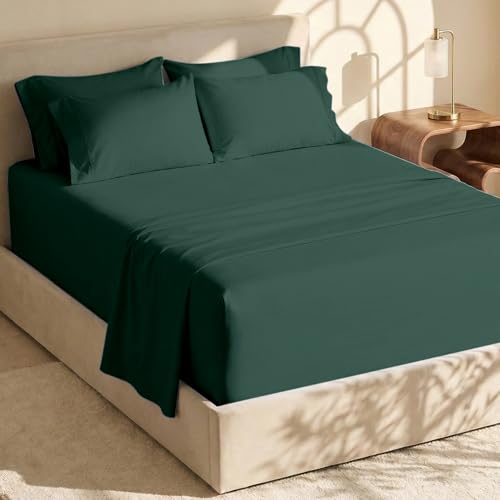 Image of Hearth & Harbor Bed Sheets, Luxury Soft 6 Piece Bed Sheet Set Extra Deep Pocket Fitted Sheets Fits Mattress up to 21 inch, Double Brushed Bedding Sheets & Pillowcases,