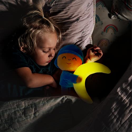 Pocoyo Light Up Plush - Acts As A Night Light And Sleep Soother - For Toddlers, Girls And Boys - Officially Licensed Light Up Doll - Preschool Leaning Plush Bedtime (Light Up Moon Plush) #TOP3