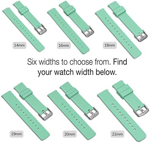 GadgetWraps Silicone Watch Band Strap with Quick Release Pins Compatible with Gizmo Watch, Samsung, Pebble Mint Green, 20mm Quick Release - 1