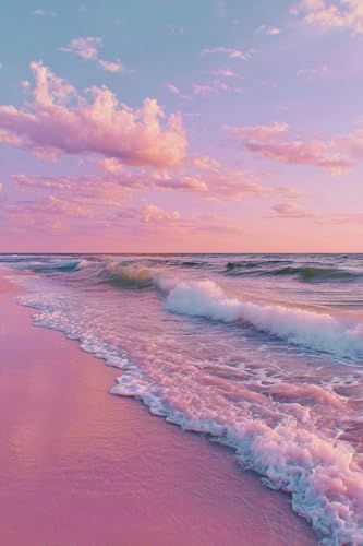 Kit Diamond Painting 40x60cm de Plage au Coucher de Soleil pour Adultes et Enfants