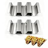 xtemtoamz Supporto per Taco in Acciaio Inox, Porta Taco Strumento Gadget da Cucina Vassoi Panini, Contenitori Salsicce, Supporti Scaffale Cibo Messicano, Feste di Famiglia Bambini, 2 Pezzi