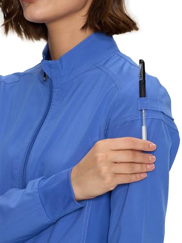 floralhue Scrub Jackets for Women, Zip Front Medical Jacket, Nurse Caots, Ceil Blue, 3XL by floralhue - Used condition - Image 8