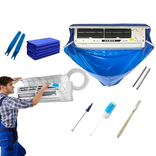 Bolsa de Limpieza de Aire Acondicionado - Limpiador de Aire Acondicionado, Bolsas Impermeables para Aire Acondicionado | Limpiador de Aire Acondicionado con tubería de Agua y Salida de Drenaje, Bolsa