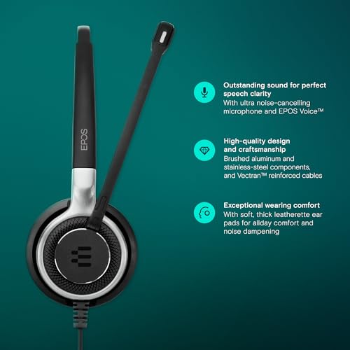 Sennheiser Consumer Audio SC 660 USB ML (504553) - Double-Sided Business Headset | For Skype for Business | with HD Sound, Ultra Noise-Cancelling Microphone, & USB Connector (Black) by EPOS - Image 3