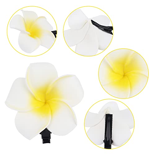Happy Will Plumeria Rubra Hairpin Hawaiian Flower Hair Clips For Tropical Beach Wedding Bridal Barrette Or Beach Party Photo Prop(100 Pcs) #TOP2