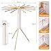 LIENAHU Clothes Drying Rack Tripod,Drying Rack Clothing,Laundry Drying Rack,Floor Standing,16 Wooden Poles,Collapsible Drying Racks for Laundry,Retractable,Foldable,Folding