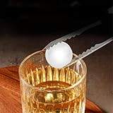 Bola de hielo de café de acero inoxidable con soporte para espresso y otras bebidas, cubitos de hielo reutilizables que no diluyen el sabor de la bebida (bola de hielo)