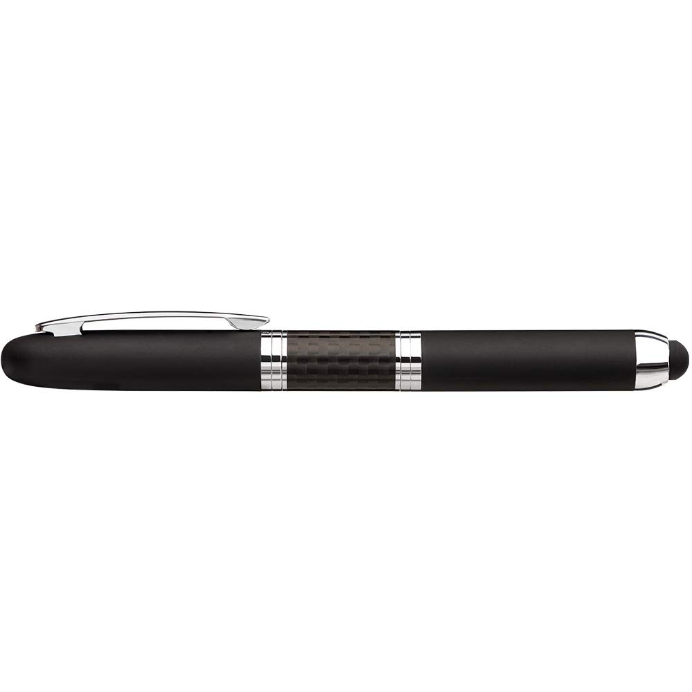 Kugelschreiber mit Stempel – Heri Promesa Rollerball 3in1, Schwarz