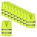 Produktbild Trintion 10 Stück Warnweste Neongelb Reflektorweste Sicherheitsweste Unfallweste Waschbar Knitterfrei 360 Grad Refflektierend Pannenhilfe für Reflektierend Auto Pkw LKW