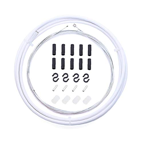 MTB Mountain Road-Fahrrad-Bremsbowdenzug, vorne Bremse hinten Getriebe Kabel Shift-Set, Radfahren Zubehör, Weiss Cover