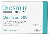 Dulac – Diosmin Omniven 500, Food Supplement for Leg Support Circulation, 80 Tablets, for Heavy and Tired Legs, Helps Improve Blood Flow, with Diosmin and Hesperidin, Made in Italy
