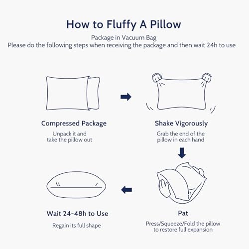 ROUMEA Pillows King Size Set of 2, Gusseted Bed Pillows for Sleeping 2 Pack, Luxury Hotel Quality, Supportive King Pillow with Soft Down Alternative for Back Stomach Side Sleepers,Machine Washable - Image 8