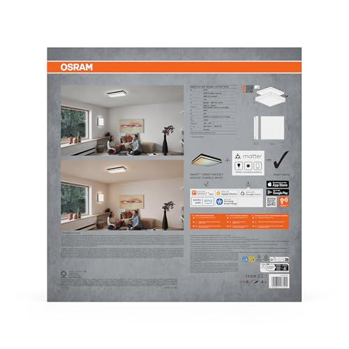 Plafonnier LED TW Osram SMART+ à intensité variable et fixation magnétique