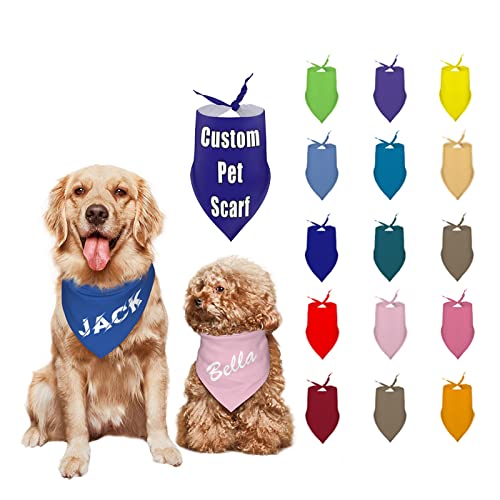 Personalized Cat Bandanas Scarf Triangle Bibs Kerchief Puppy Pet Bandanas for Small Dog Bandana Military Green