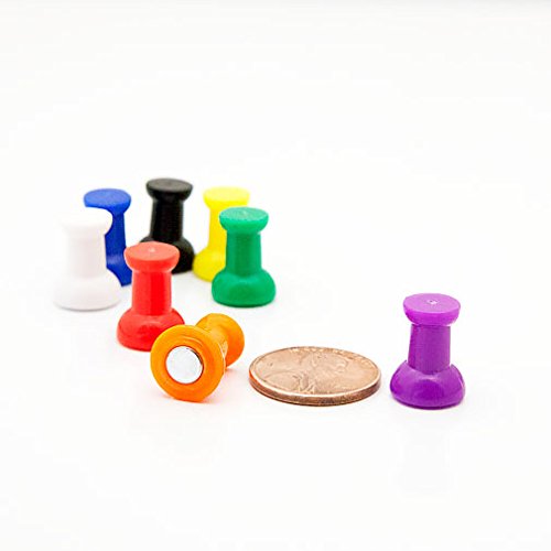 Colorful Push Pin Magnets,Colored Small Pawn Magnets,Tumb Tacks,Perfect As Refrigerator Magnets,Clear Whiteboard& Chalkboard Magnets,Multicolor Class Markerboard Magnets,Office Magnets-Mapmagnets #TOP1