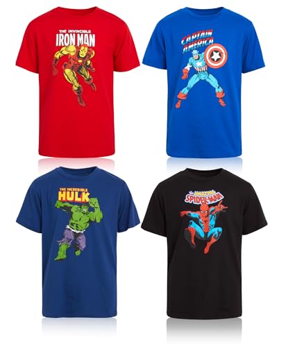 T-shirt Spider-Man pour garçons lot de 4 t-shirts graphiques Marvel Avengers 2T-16