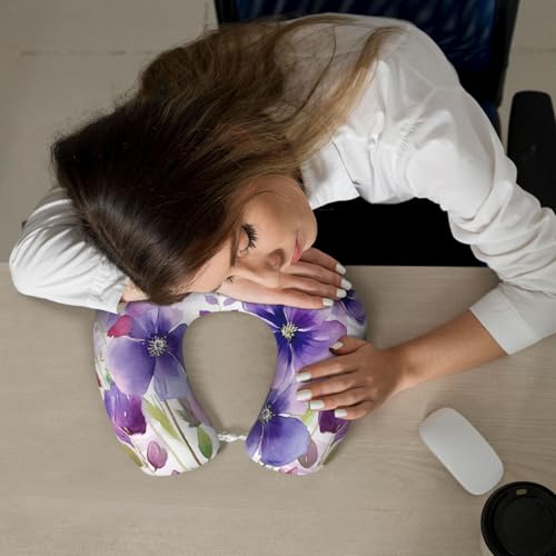 Almohada de viaje espuma viscoelástica tamaño único negra miniatura 6