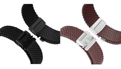 Image of ACM Watch Strap 20mm compatible with Beatxp Unbound Pro Smartwatch | Combo Pack Woven Braided Clipper Adjustable Belt Band