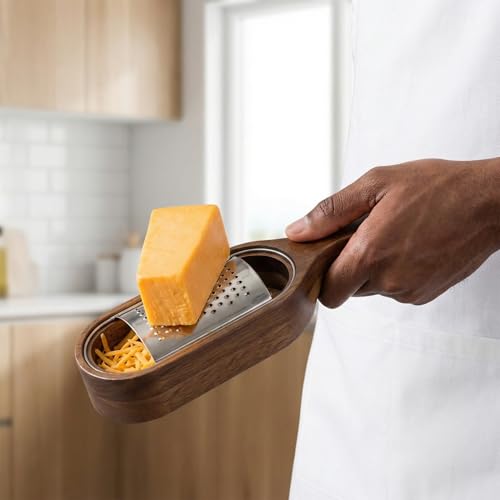 Rallador de Queso con Contenedor y Mango, Acero Inoxidable miniatura 4