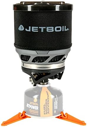 Jetboil MiniMo Camping and Backpacking Stove Cooking System with Adjustable Heat Control (Carbon)