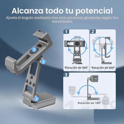 Soporte Metálico de Aluminio Mecanizado compatible con DJI RS 3 Mini y iPhone 15 4