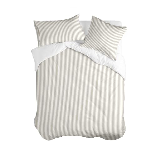 Housse de couette 155x220 beige Layering en textile de qualité supérieure - 6