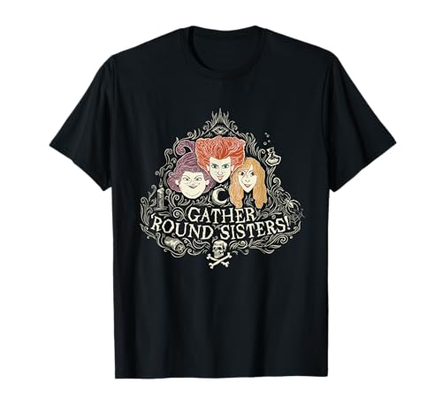 T-shirt Hocus Pocus Disney vêtement sorcières Sanderson Sisters top noir