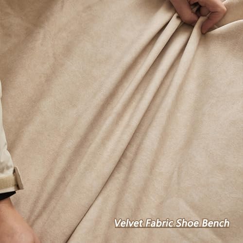 Banc Ottoman de Rangement Velours Meuble Chaussures Entrée Bout de Lit - 7