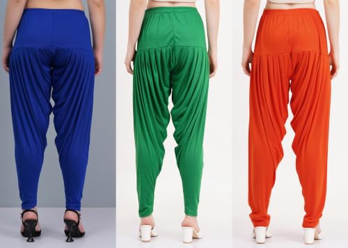 Image of Buy That Trendz Patiyala Pants for Women 3 Combo Patiyala Salwar Harem Viscose Bottoms Pants for Womens