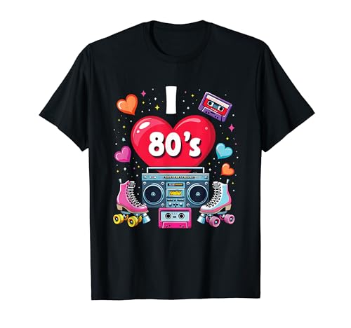 I Love the 80's Retro Boombox �N���V�b�N �X���[�o�b�N 80�N��p�[�e�B�[ T�V���c