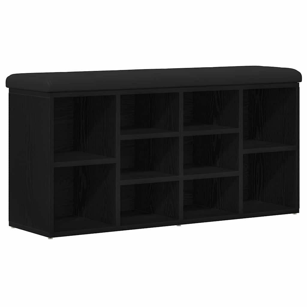 Zapatero Negro Roble 102 x 32 x 50 cm Madera Mecanizada