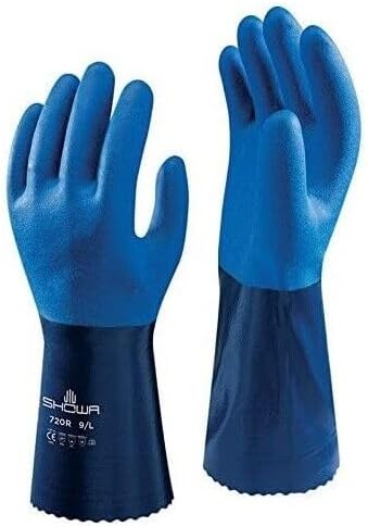 720L-09 Nitrile Chemical Resistant Gloves – Size Large, 15 mil Thickness, 12" Length, 1 Pair