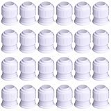 24 pcs Plastic Standard Couplers Cake Decorating Coupler Pipe Tip Coupler for Icing Nozzles, White