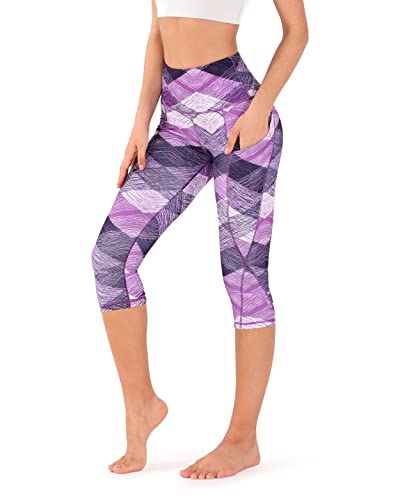 ODODOS-Womens-High-Waisted-Yoga-Capris-with-Pockets-Tummy-Control-Non-See-Through-Workout-Athletic-Running-Capri-Leggings