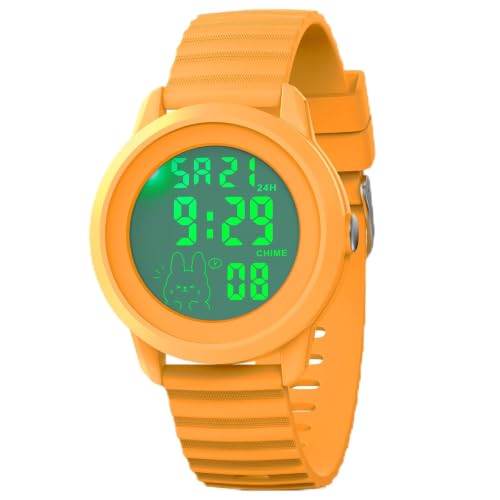 Image of Edillas Kids Digital Watch 7-Color LED Light Waterproof Wristwatch Ideal for Children