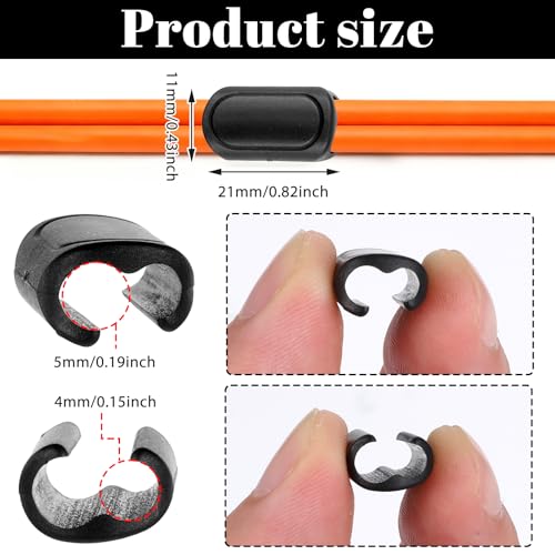 8 Pcs Bicycles Brake Cable Fixed Clips Bike Brake Shifter Cable Housing Guide Clips Road Bike Cables Clip Frame Buckle Bicycles Fixed Clip Clipping 4mm and 5mm Cables Housing or Hose Together - Thumbnail 3