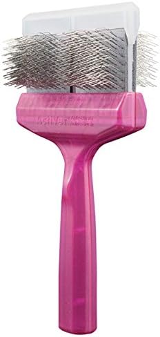 Pro Firm German Grooming Brush - Dematting, Deshedding Dog Brush, Fur Detangling & Removes Loose Fur, 9.0 cm (Purple)
